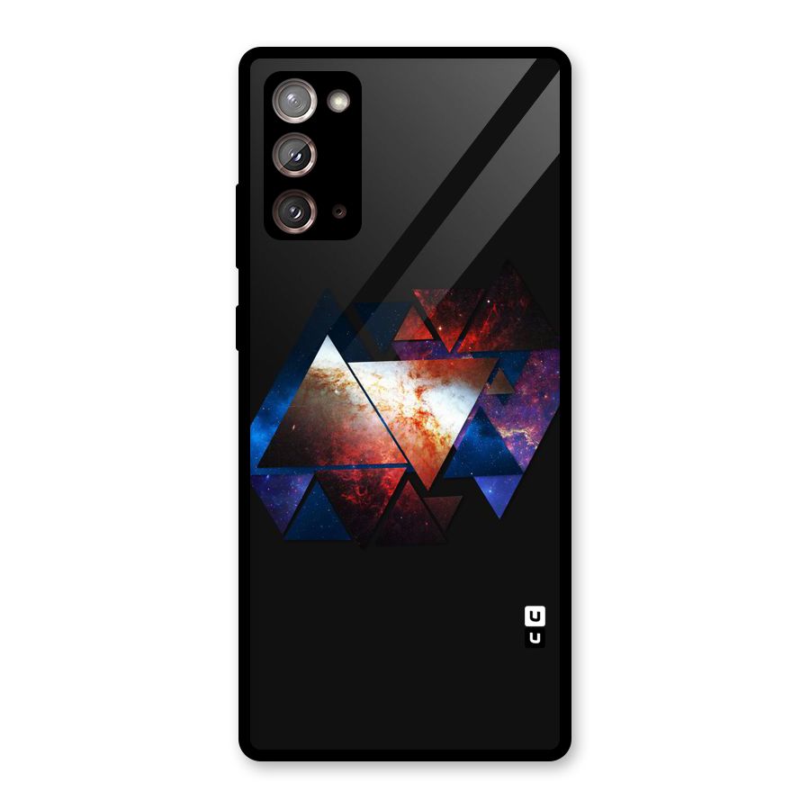 Fire Galaxy Triangles Glass Back Case for Galaxy Note 20