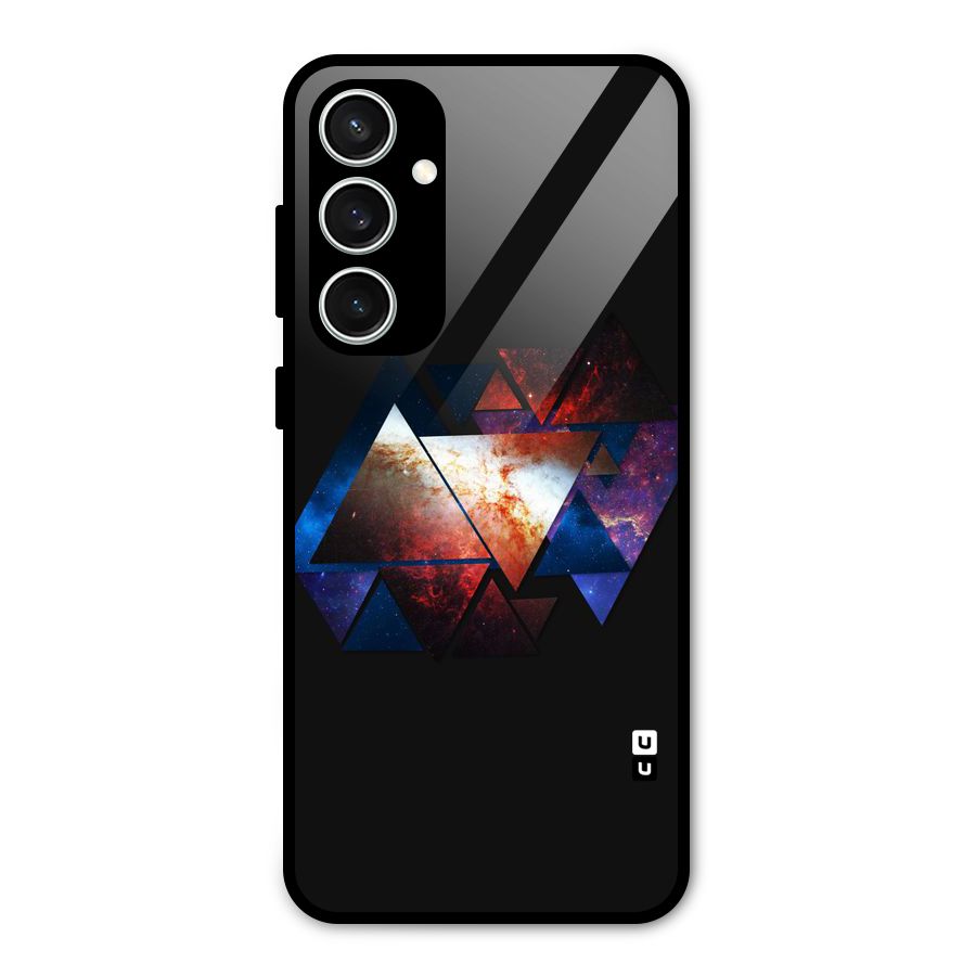 Fire Galaxy Triangles Glass Back Case for Galaxy S23 FE
