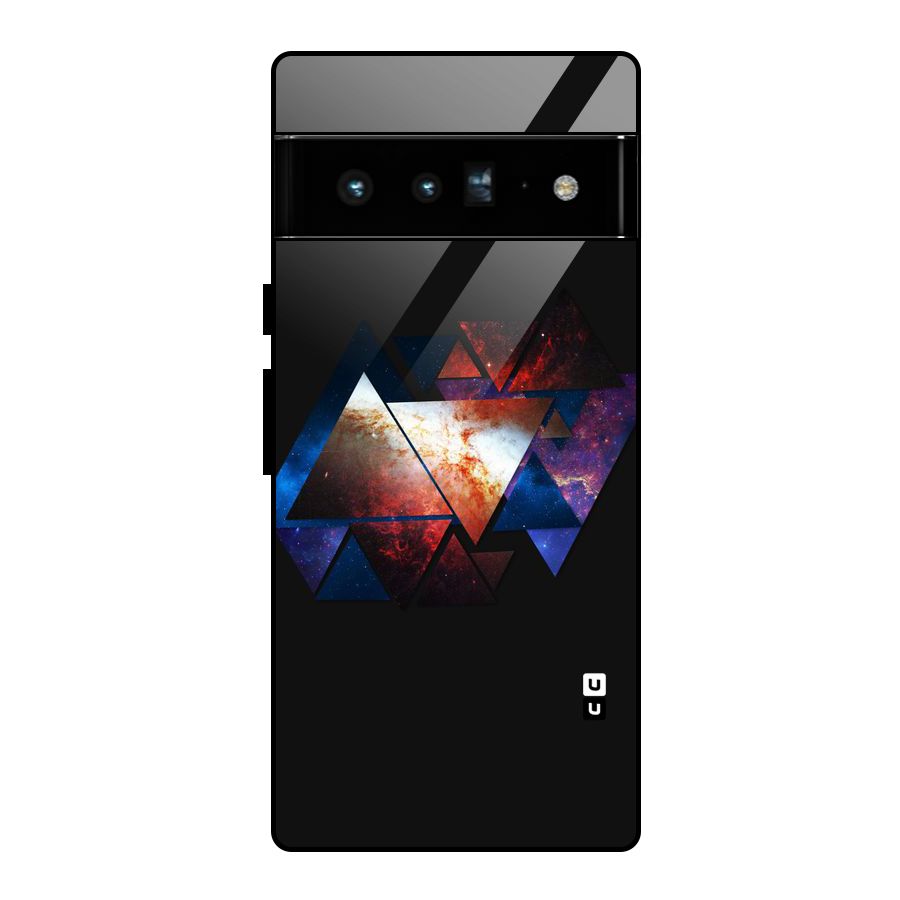 Fire Galaxy Triangles Glass Back Case for Google Pixel 6 Pro