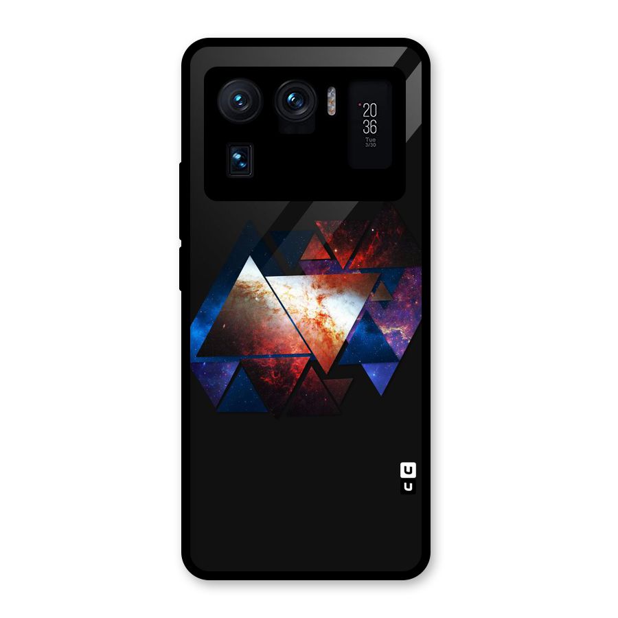 Fire Galaxy Triangles Glass Back Case for Mi 11 Ultra