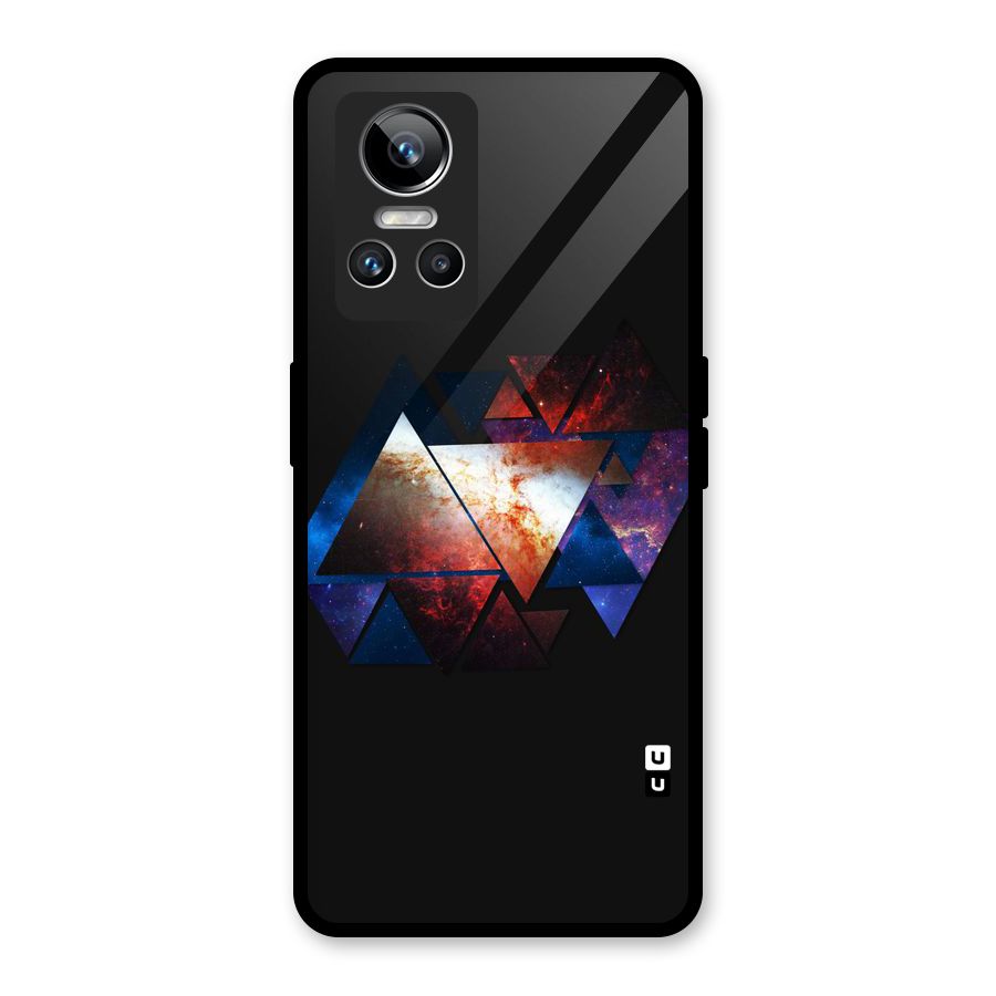 Fire Galaxy Triangles Glass Back Case for Realme GT Neo 3