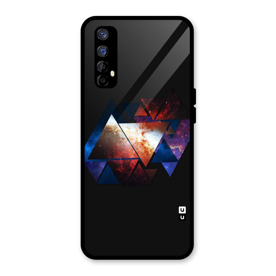 Fire Galaxy Triangles Glass Back Case for Realme Narzo 20 Pro