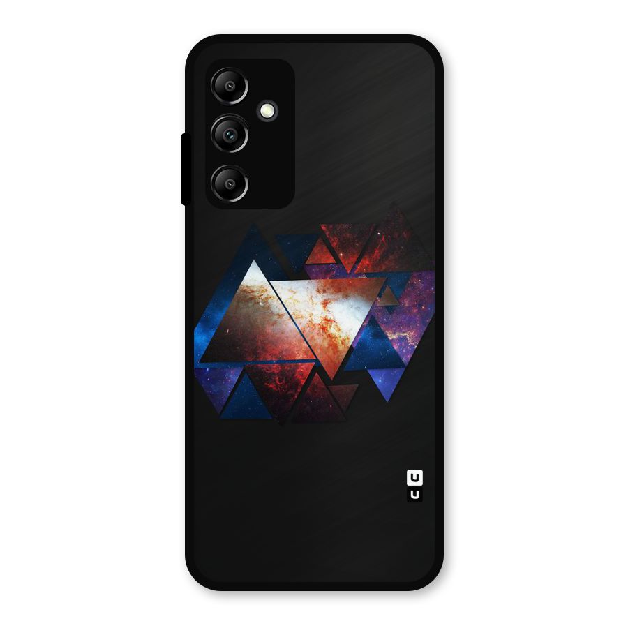 Fire Galaxy Triangles Metal Back Case for Galaxy A14 5G