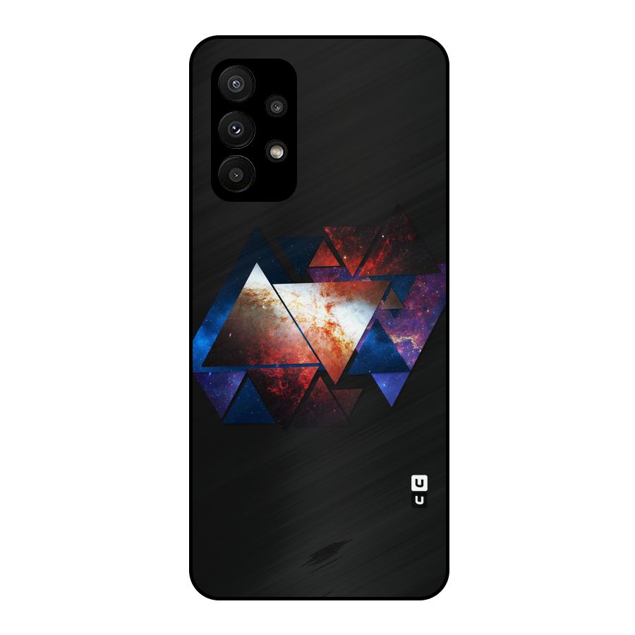 Fire Galaxy Triangles Metal Back Case for Galaxy A23