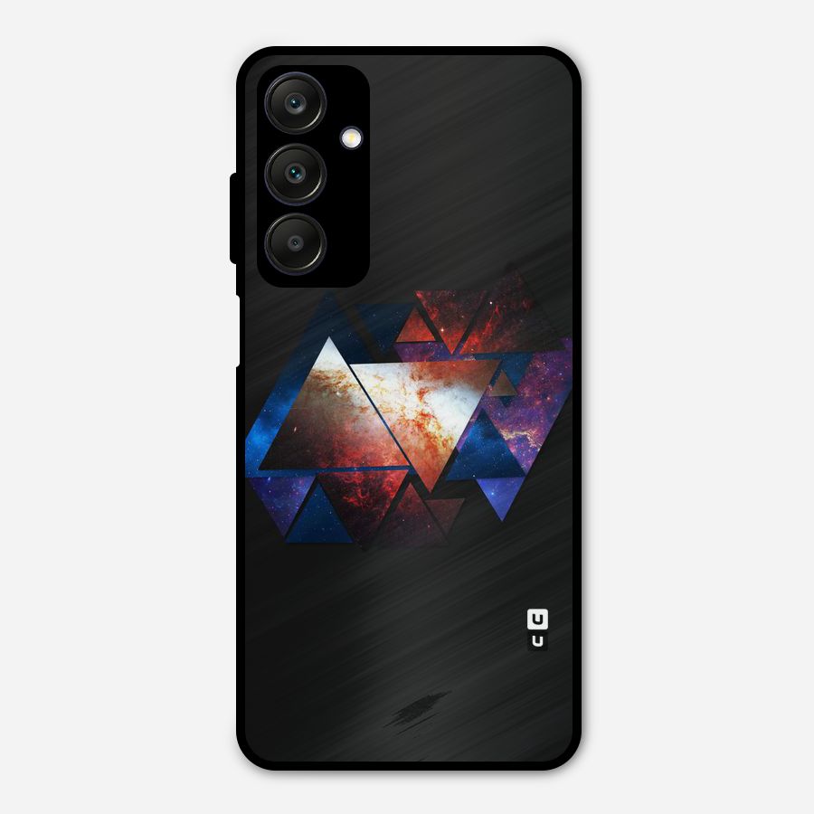 Fire Galaxy Triangles Metal Back Case for Galaxy A25 5G