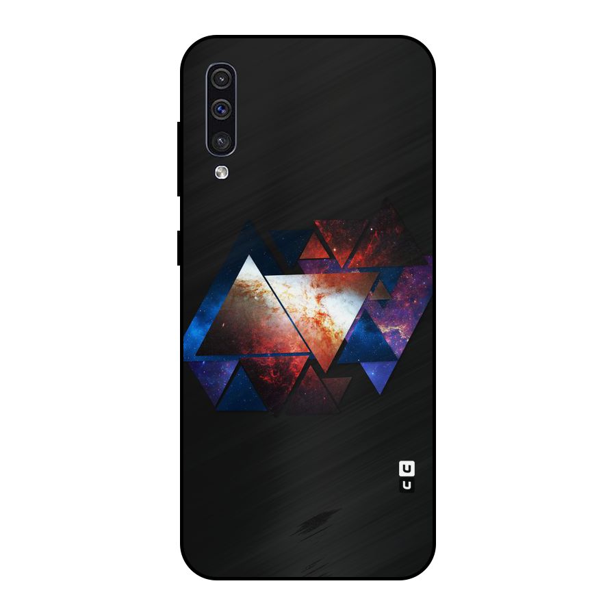 Fire Galaxy Triangles Metal Back Case for Galaxy A30s