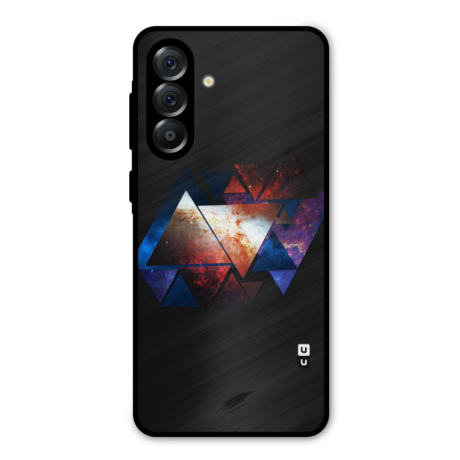 Fire Galaxy Triangles Metal Back Case for Galaxy A36