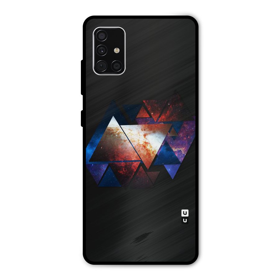 Fire Galaxy Triangles Metal Back Case for Galaxy A51