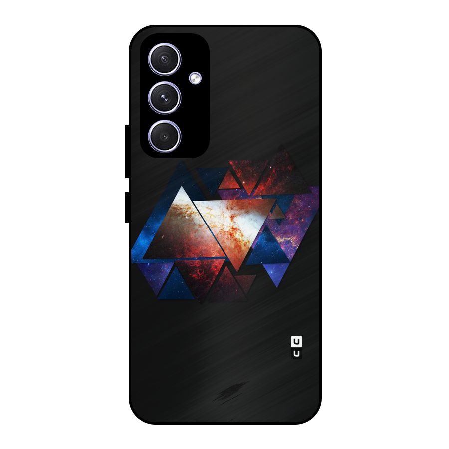 Fire Galaxy Triangles Metal Back Case for Galaxy A54