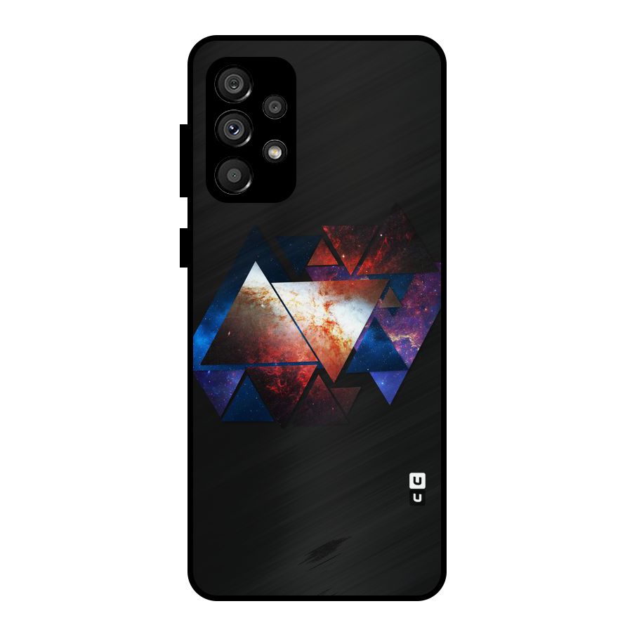 Fire Galaxy Triangles Metal Back Case for Galaxy A73 5G