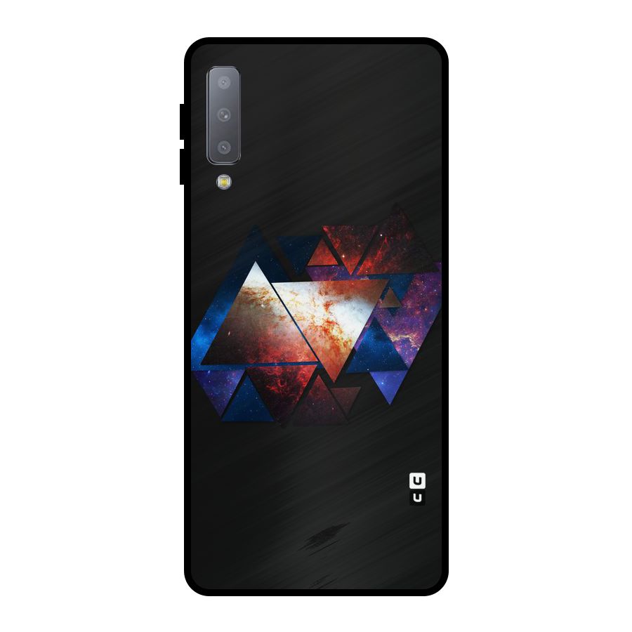 Fire Galaxy Triangles Metal Back Case for Galaxy A7 (2018)