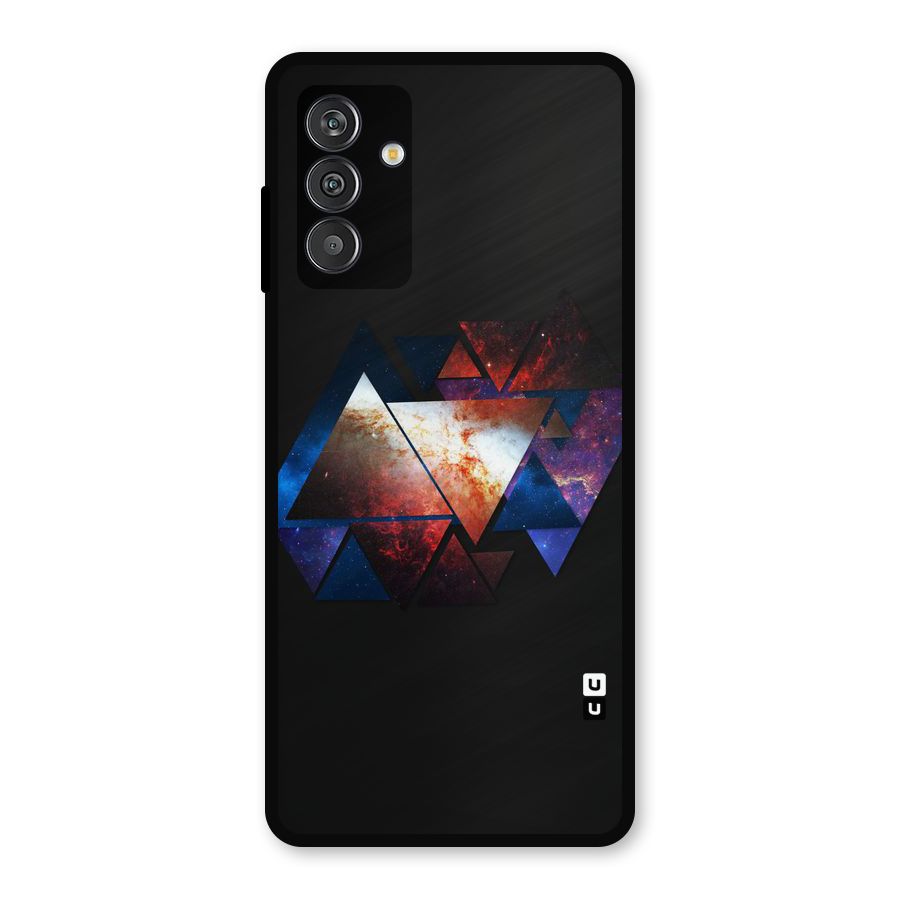Fire Galaxy Triangles Metal Back Case for Galaxy F13