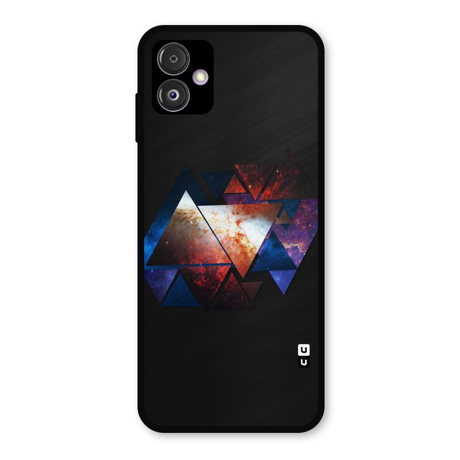 Fire Galaxy Triangles Metal Back Case for Galaxy F14