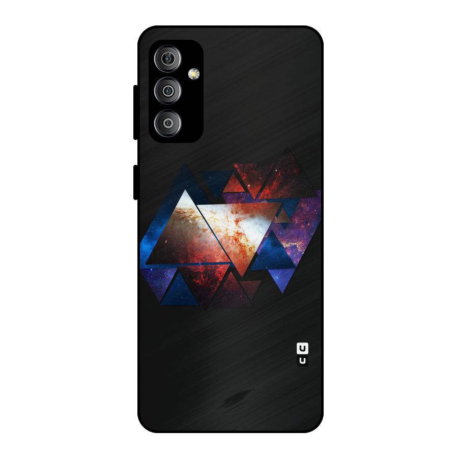Fire Galaxy Triangles Metal Back Case for Galaxy F23