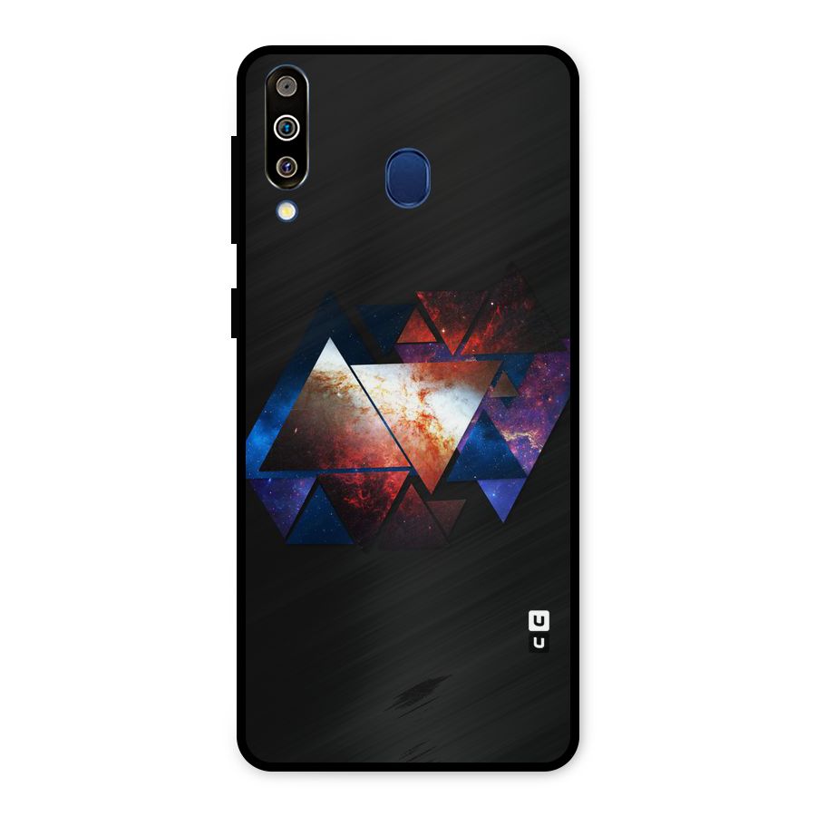 Fire Galaxy Triangles Metal Back Case for Galaxy M30
