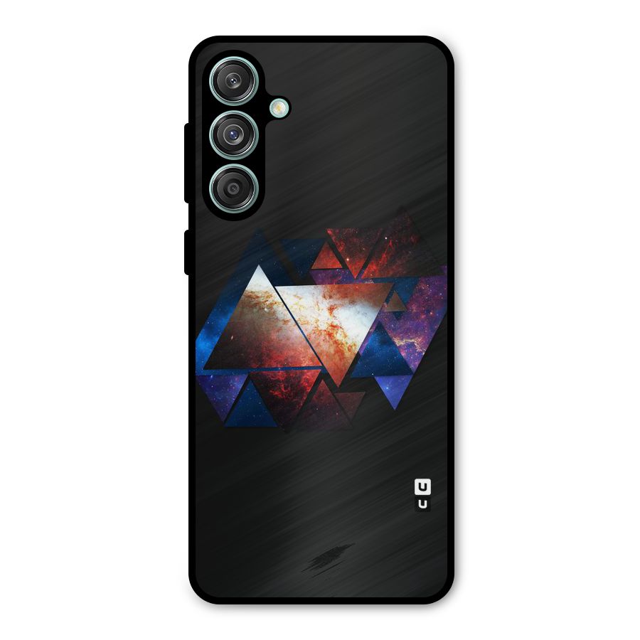 Fire Galaxy Triangles Metal Back Case for Galaxy M55 5G