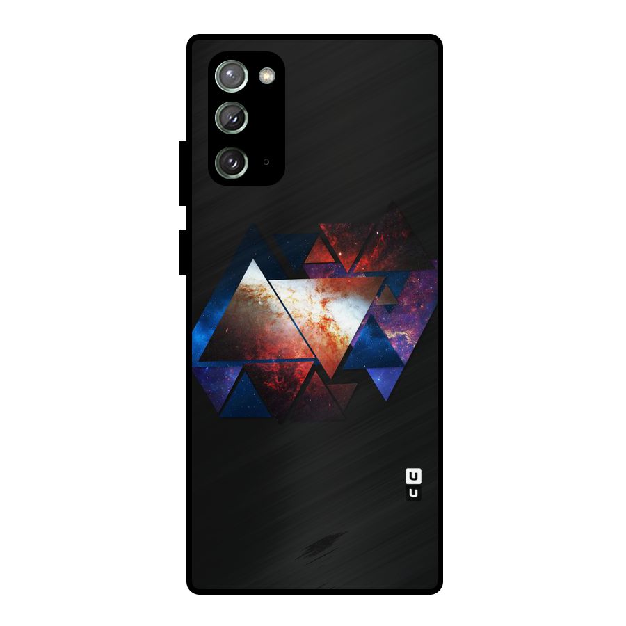 Fire Galaxy Triangles Metal Back Case for Galaxy Note 20