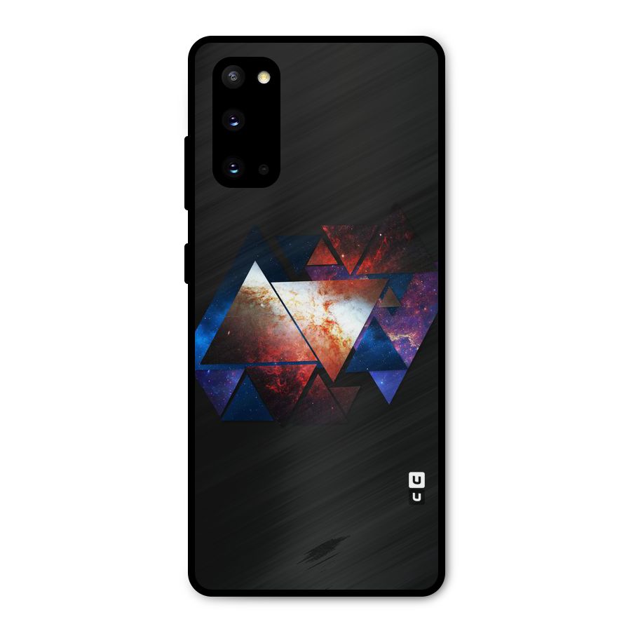 Fire Galaxy Triangles Metal Back Case for Galaxy S20