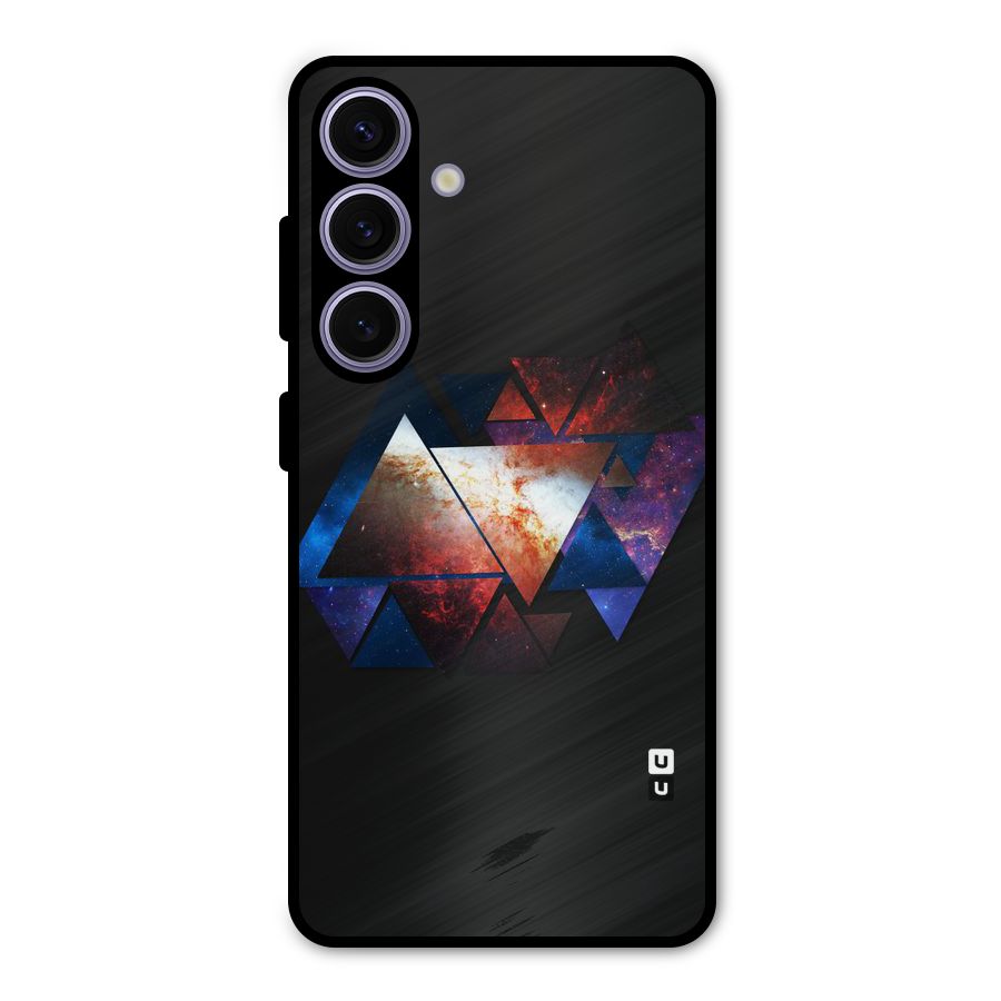 Fire Galaxy Triangles Metal Back Case for Galaxy S24