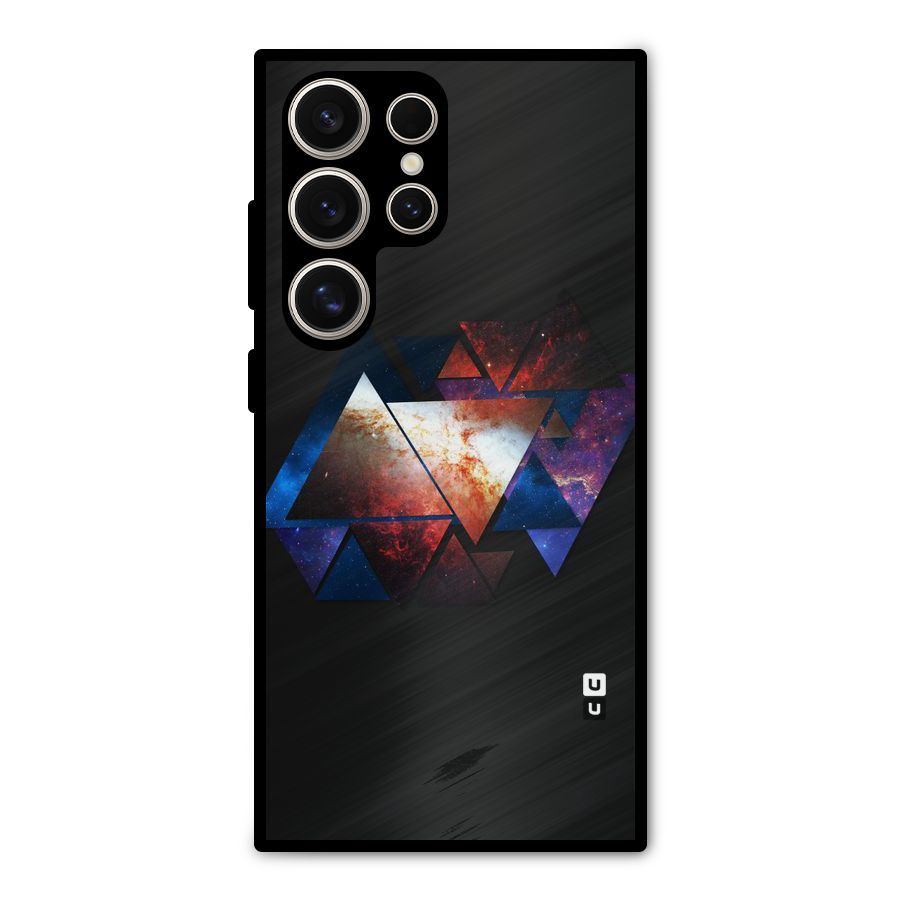 Fire Galaxy Triangles Metal Back Case for Galaxy S24 Ultra