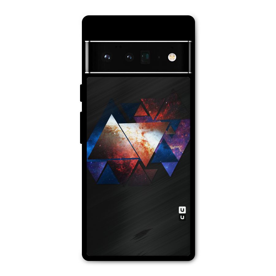 Fire Galaxy Triangles Metal Back Case for Google Pixel 6 Pro