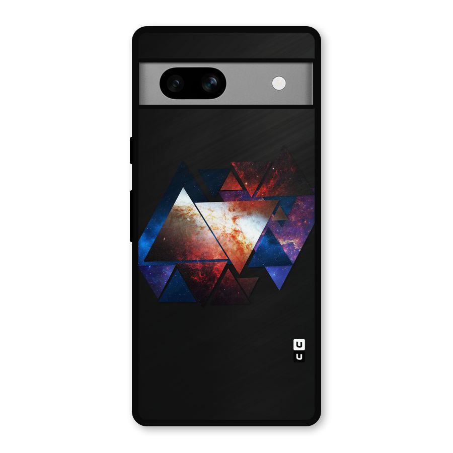 Fire Galaxy Triangles Metal Back Case for Google Pixel 7a