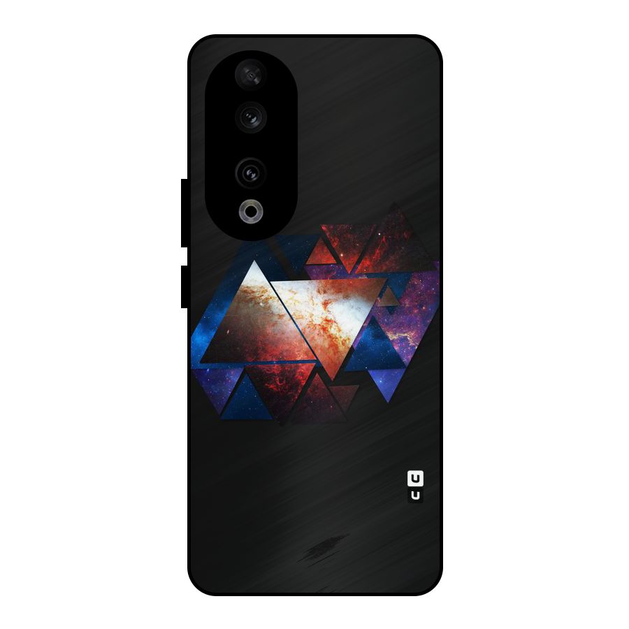Fire Galaxy Triangles Metal Back Case for Honor 90