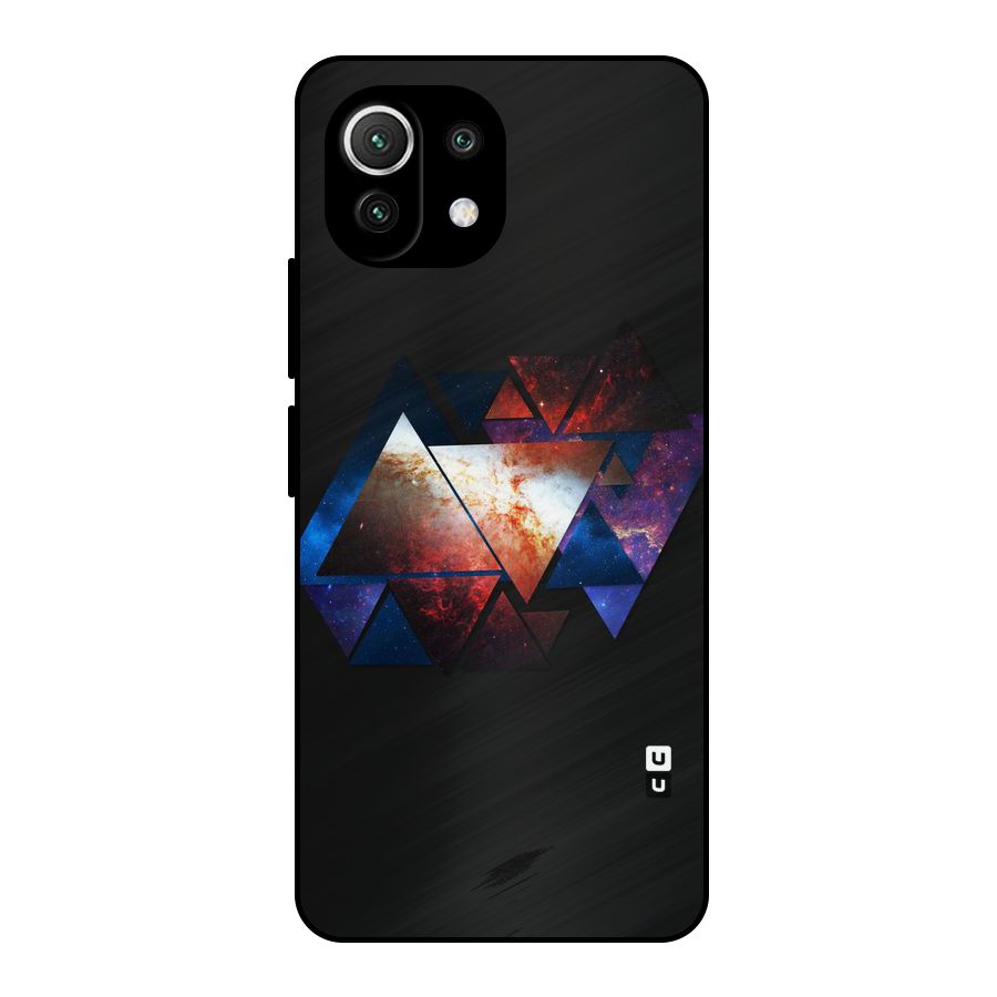 Fire Galaxy Triangles Metal Back Case for Mi 11 Lite NE 5G