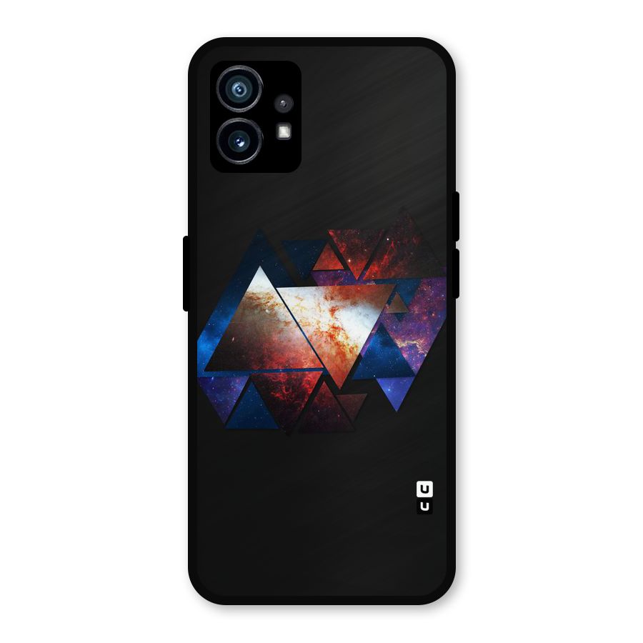 Fire Galaxy Triangles Metal Back Case for Nothing Phone 1