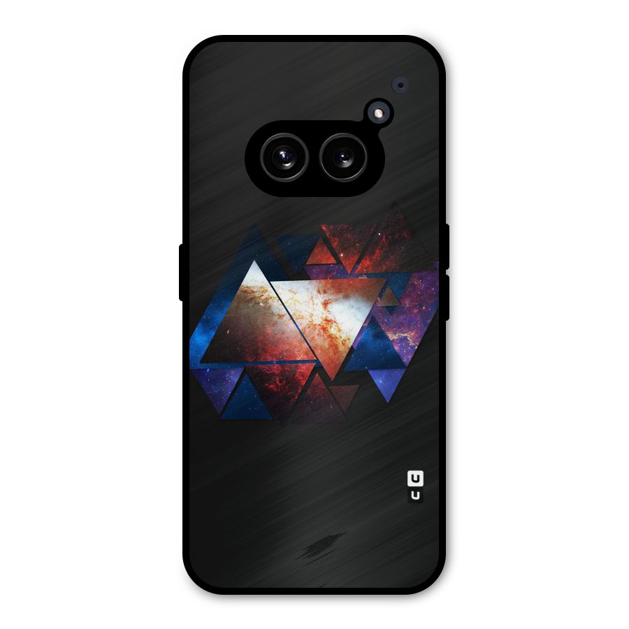 Fire Galaxy Triangles Metal Back Case for Nothing Phone 2a Plus