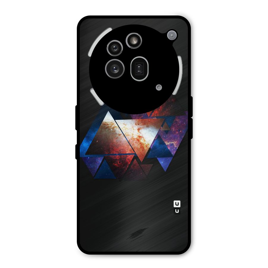 Fire Galaxy Triangles Metal Back Case for Nothing Phone 3a Pro