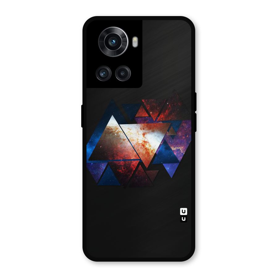 Fire Galaxy Triangles Metal Back Case for OnePlus 10R