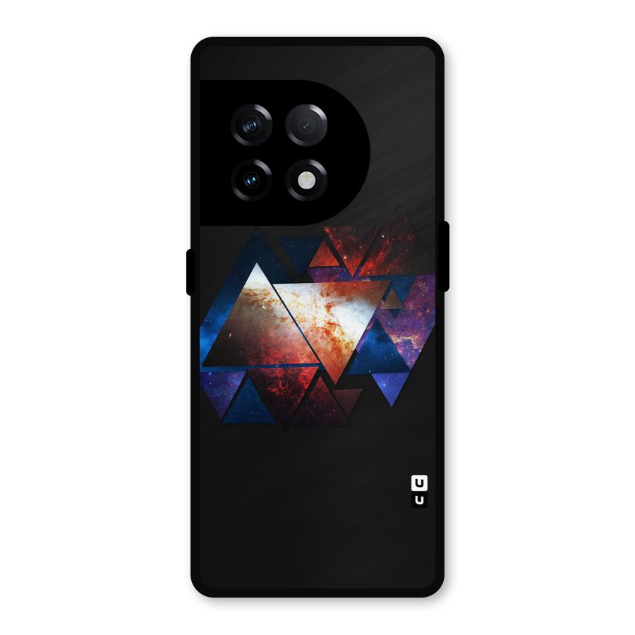 Fire Galaxy Triangles Metal Back Case for OnePlus 11R