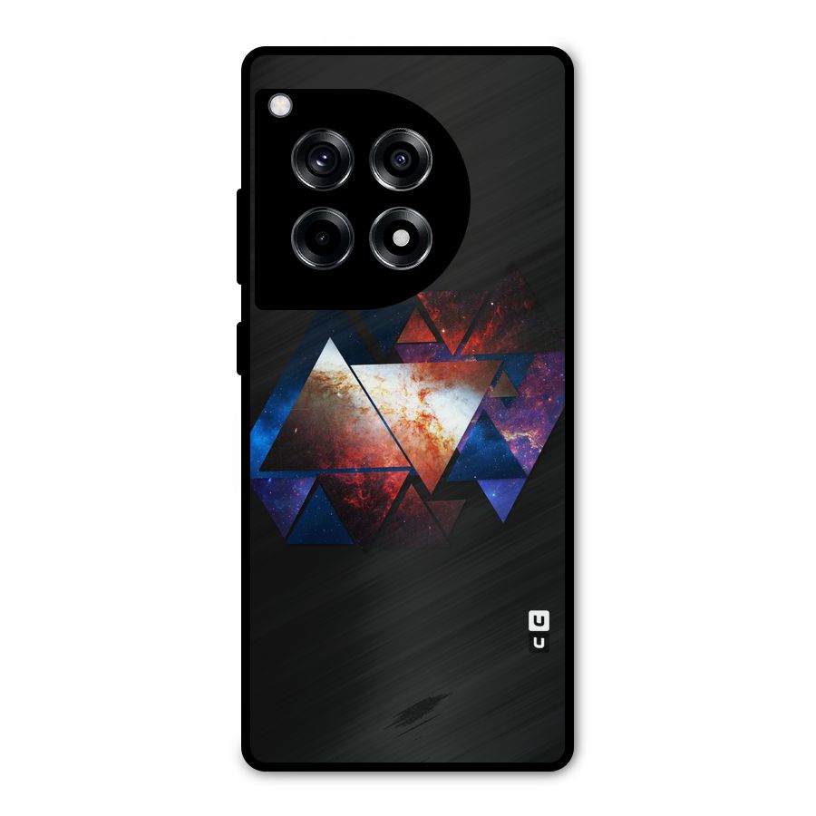 Fire Galaxy Triangles Metal Back Case for OnePlus 12R