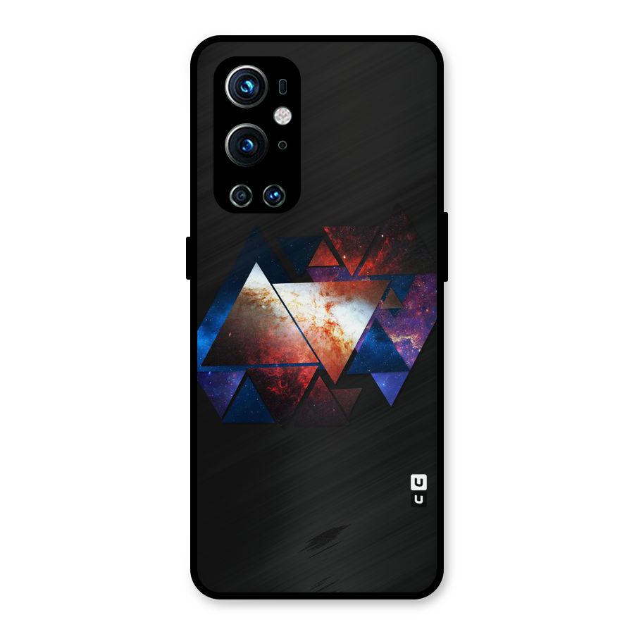 Fire Galaxy Triangles Metal Back Case for OnePlus 9 Pro