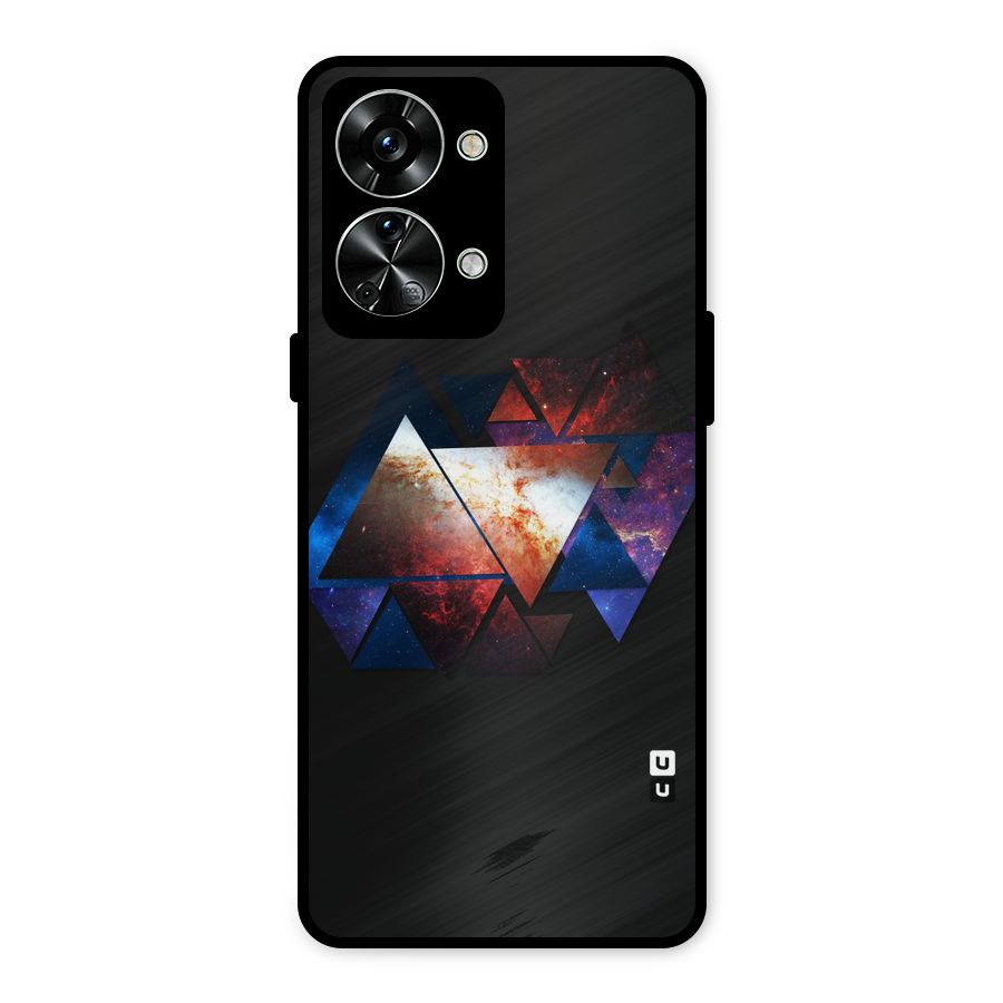 Fire Galaxy Triangles Metal Back Case for OnePlus Nord 2T