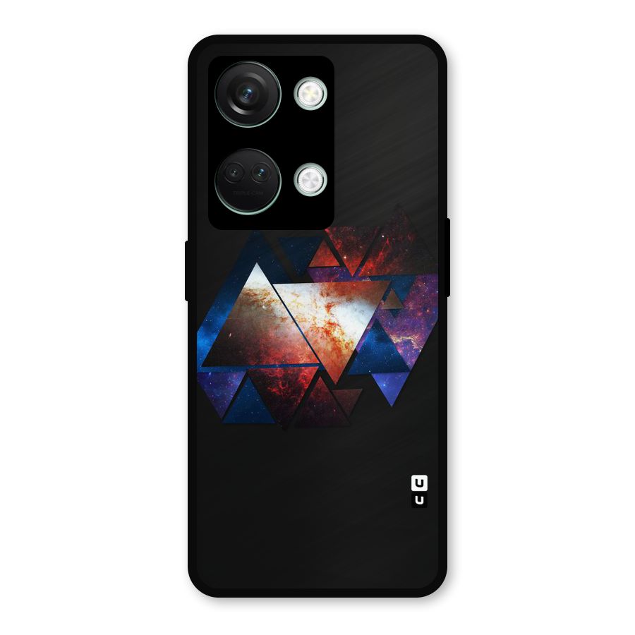 Fire Galaxy Triangles Metal Back Case for OnePlus Nord 3