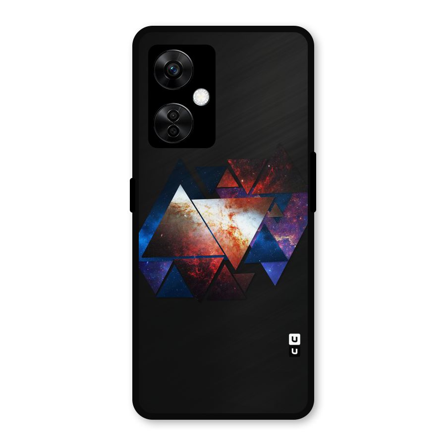 Fire Galaxy Triangles Metal Back Case for OnePlus Nord CE 3 Lite