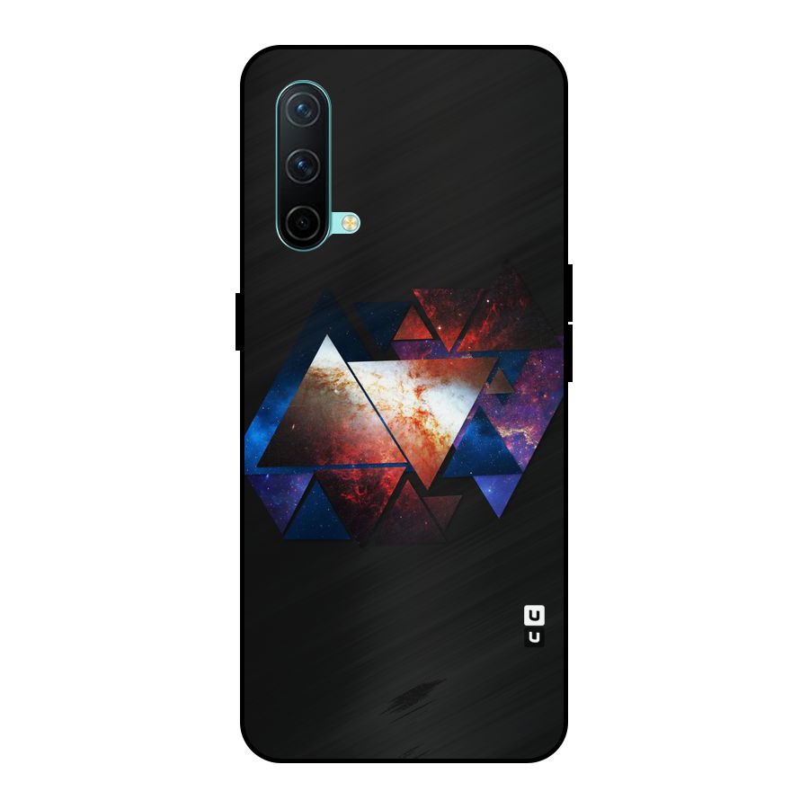 Fire Galaxy Triangles Metal Back Case for OnePlus Nord CE 5G