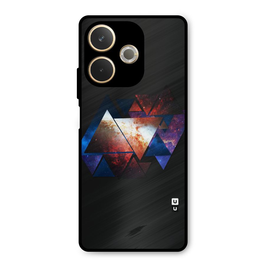 Fire Galaxy Triangles Metal Back Case for Oppo A5 Pro