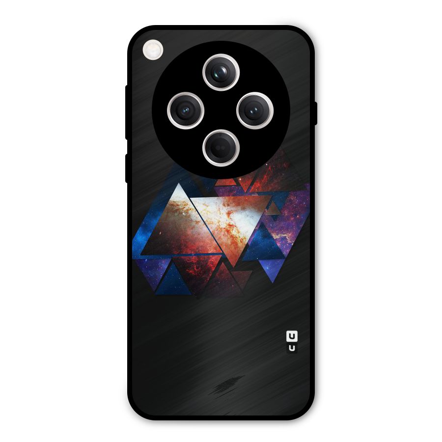 Fire Galaxy Triangles Metal Back Case for Oppo Find X8