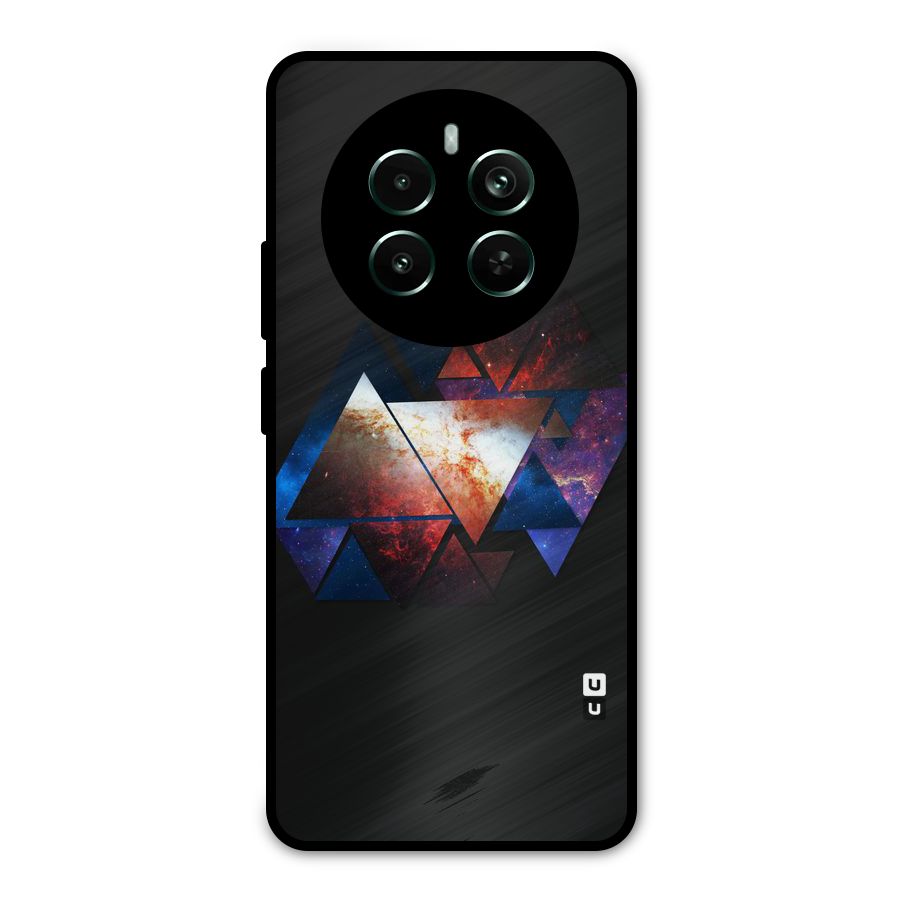 Fire Galaxy Triangles Metal Back Case for Realme 12 Pro Plus