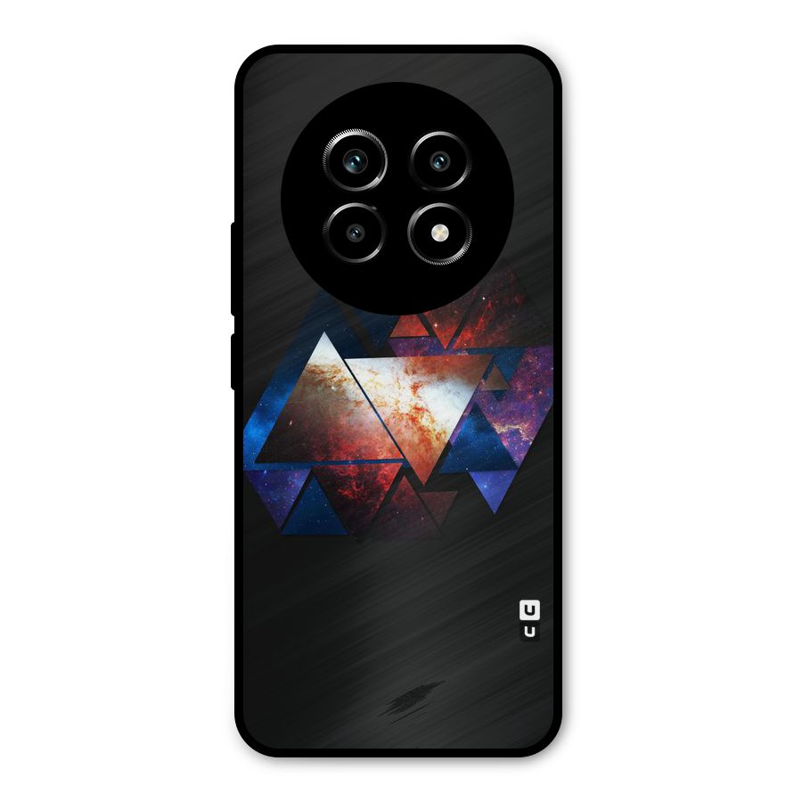Fire Galaxy Triangles Metal Back Case for Realme 13 Pro