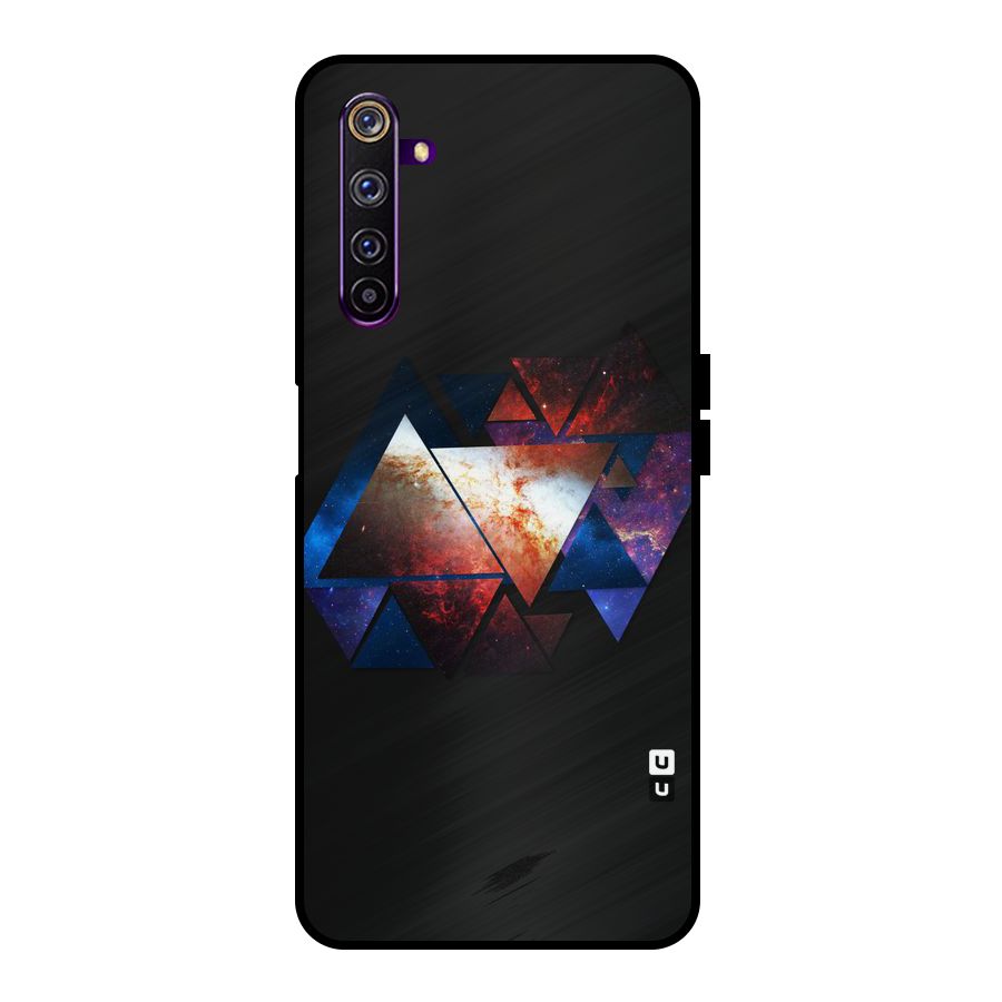 Fire Galaxy Triangles Metal Back Case for Realme 6 Pro