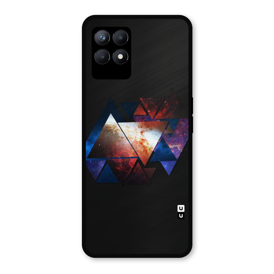 Fire Galaxy Triangles Metal Back Case for Realme 8i