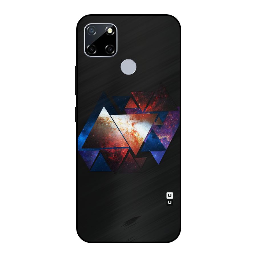 Fire Galaxy Triangles Metal Back Case for Realme Narzo 20