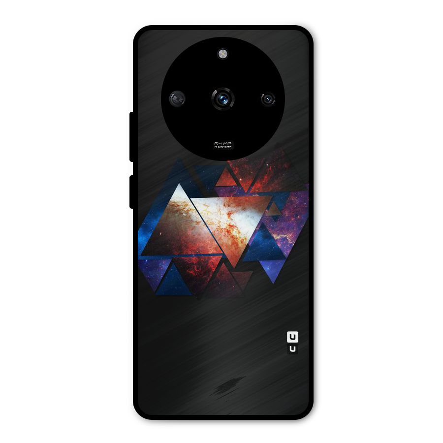 Fire Galaxy Triangles Metal Back Case for Realme Narzo 60 5G
