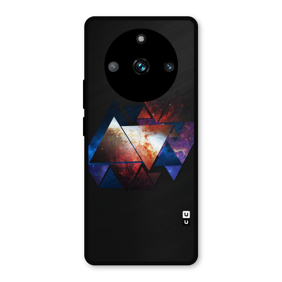 Fire Galaxy Triangles Metal Back Case for Realme Narzo 60 Pro