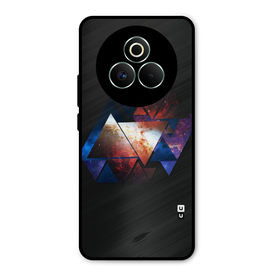 Fire Galaxy Triangles Metal Back Case for Realme P3 Pro