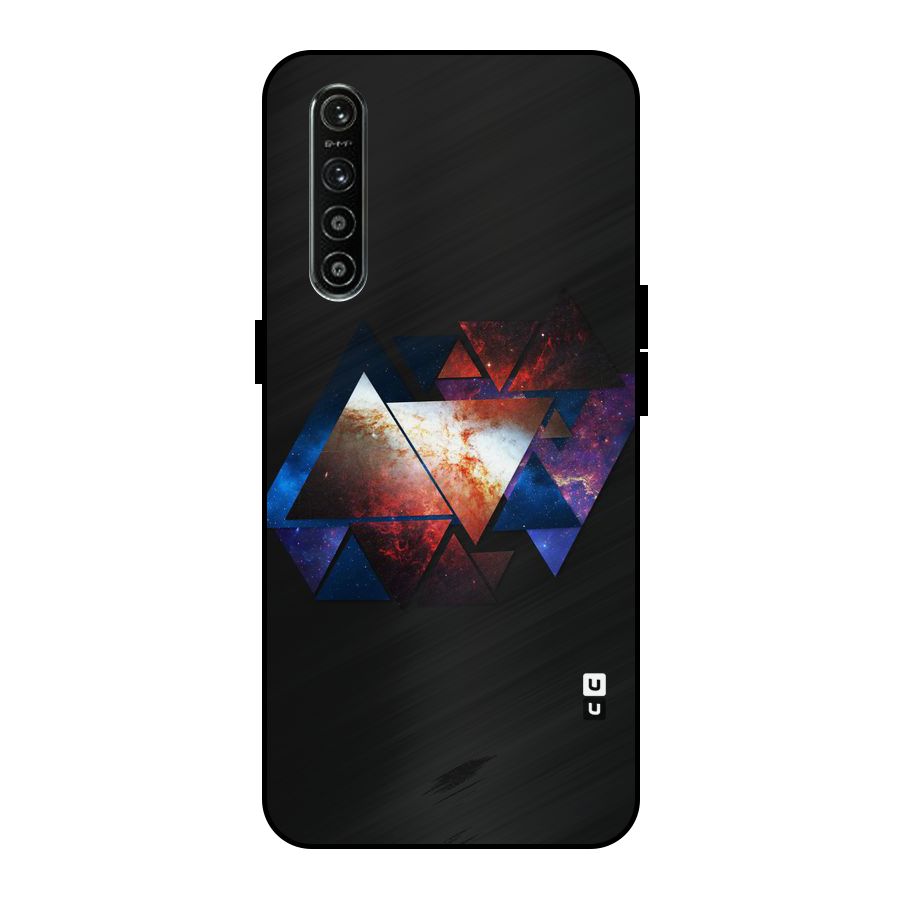 Fire Galaxy Triangles Metal Back Case for Realme XT